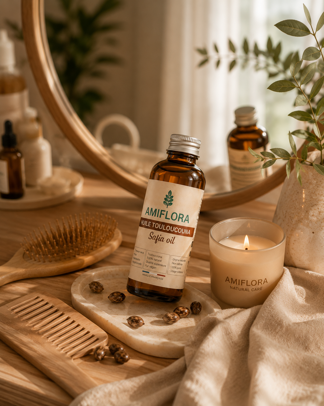 Flacon huile de touloucouna naturelle pour cheveux crépus