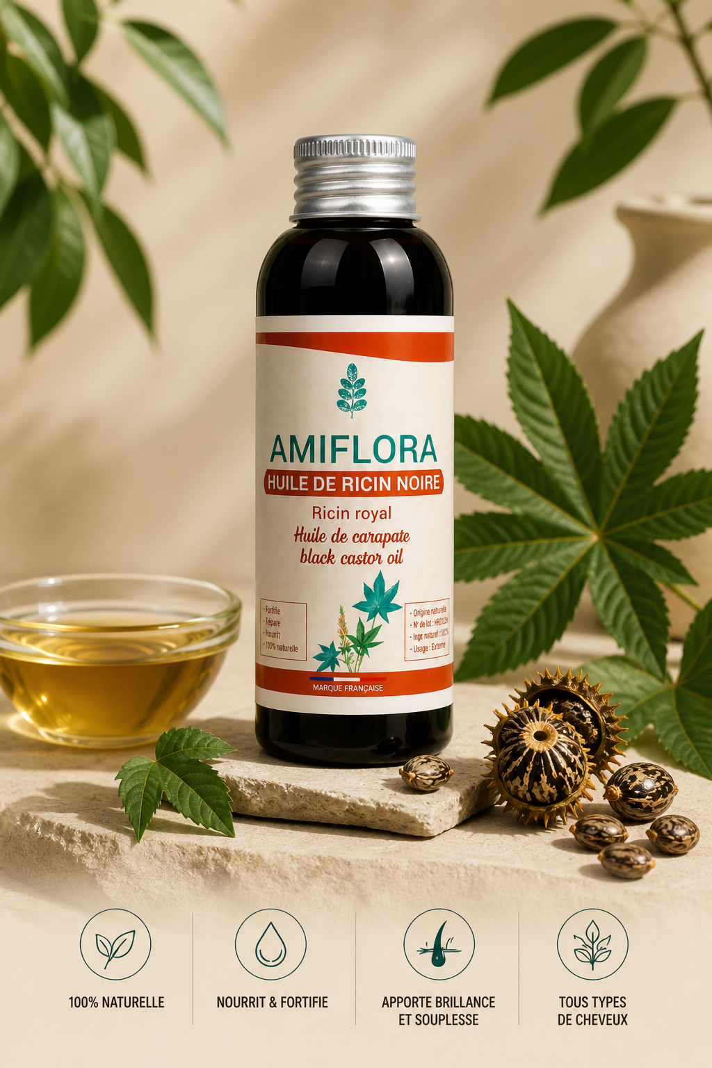 Huile de Ricin Noire Amiflora